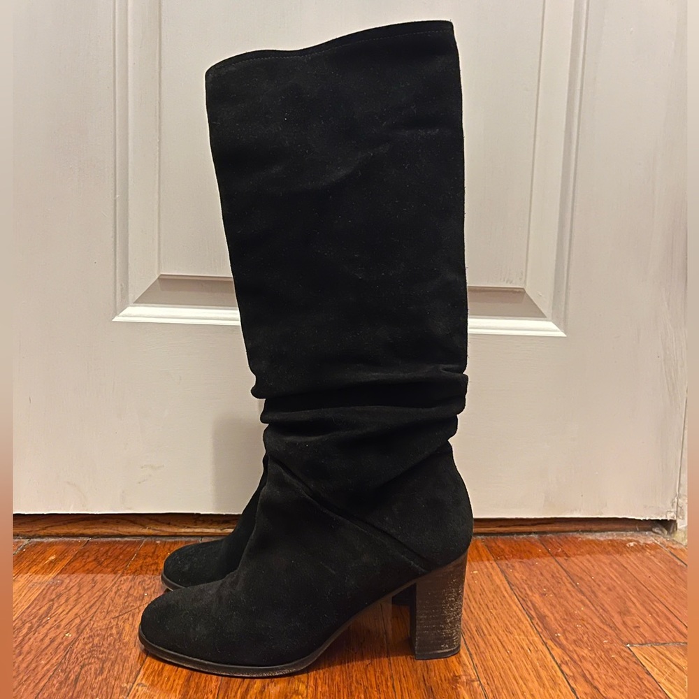 Free People Suede Heeled Boots | Size 38
